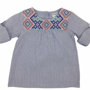 Carters Cotton Smock Blouse Size 6 months